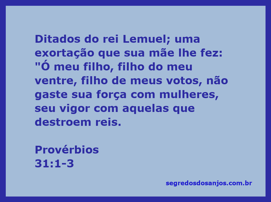 Imagem representando a exortação da mãe do rei Lemuel sobre a importância de evitar relacionamentos destrutivos.