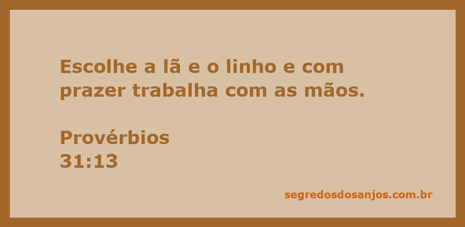 Mulher escolhendo lã e linho, simbolizando trabalho e dedicação.