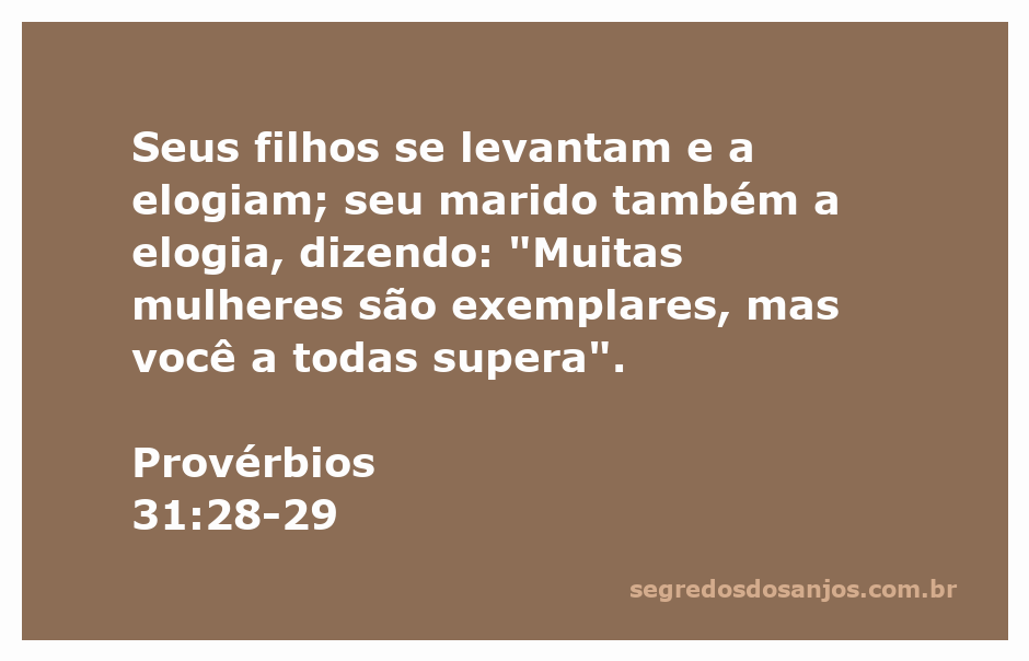 Uma mulher admirada por sua família, simbolizando virtudes e sabedoria conforme Provérbios 31:28-29.