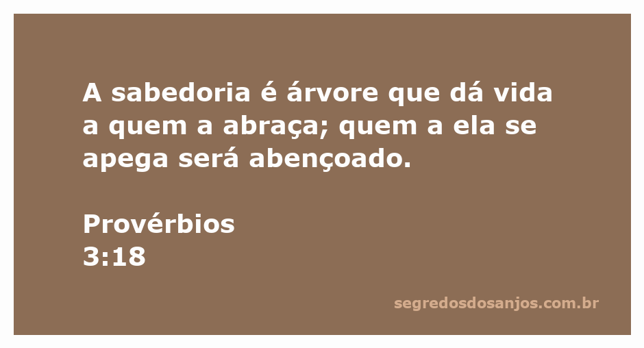 Uma árvore frondosa simbolizando a sabedoria, representada em Provérbios 3:18.