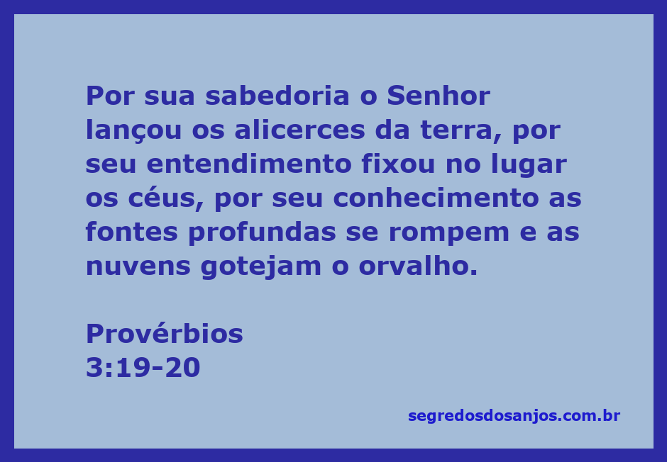 Imagem representativa da sabedoria divina em Provérbios 3:19-20, mostrando alicerces da terra e céus fixos.
