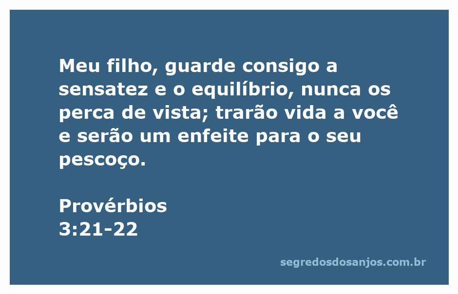 Imagem ilustrativa de Provérbios 3:21-22, destacando a importância da sensatez e equilíbrio na vida.