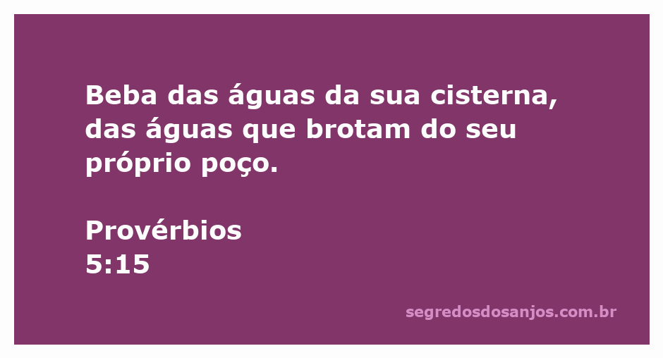 Imagem de um poço com água clara, simbolizando a sabedoria e a satisfação das bênçãos pessoais.