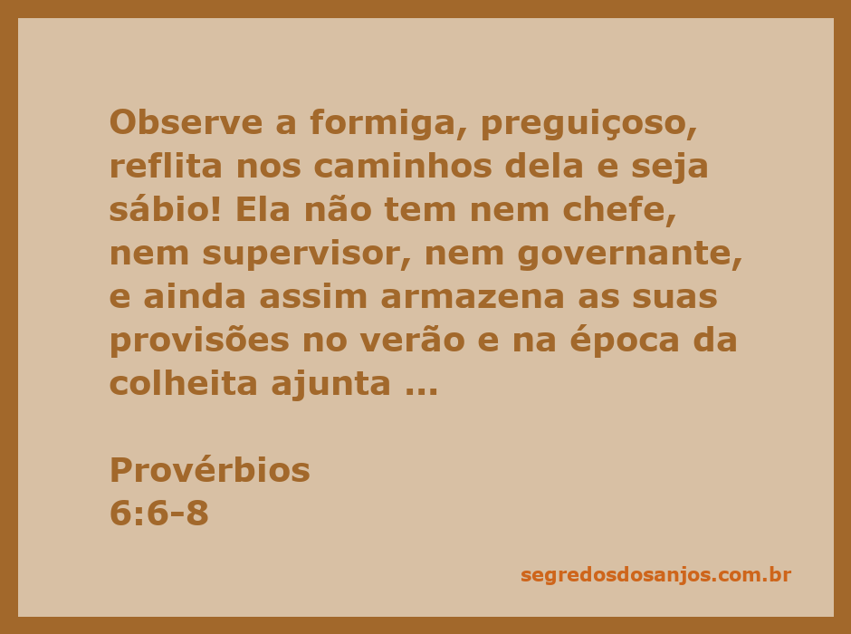 Ilustração de uma formiga carregando comida, simbolizando diligência e sabedoria.