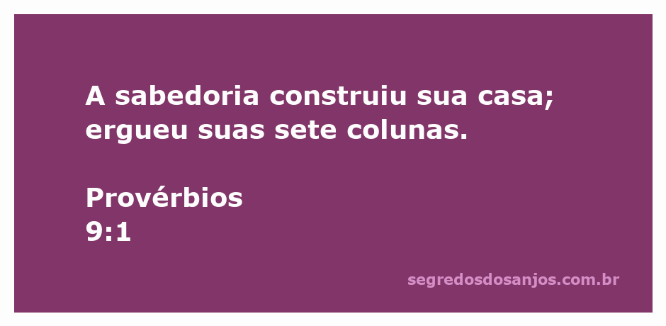 Imagem representativa da sabedoria construindo uma casa com sete colunas, simbolizando a força e a estrutura do conhecimento.