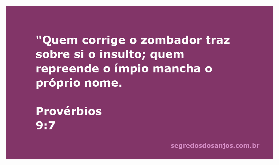 Imagem representativa do versículo Provérbios 9:7, mostrando a importância da correção e suas consequências.