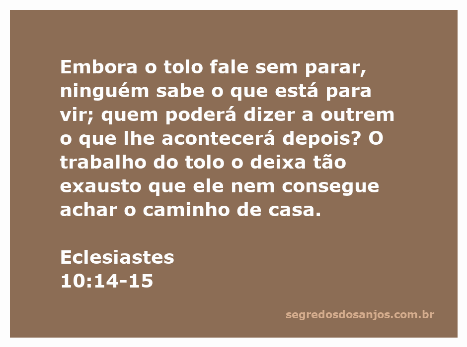 Imagem representando a reflexão sobre a sabedoria e a tolice conforme Eclesiastes 10:14-15.