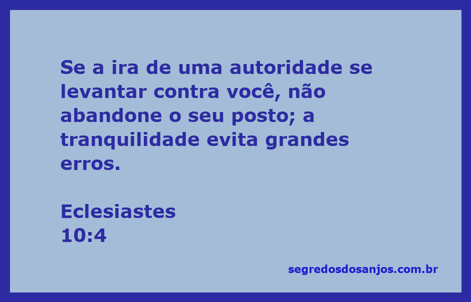 Imagem de uma pessoa mantendo a calma em uma situação de conflito, representando Eclesiastes 10:4.