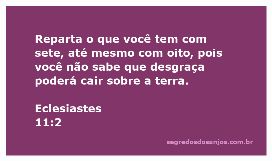 Imagem ilustrativa sobre generosidade e compartilhamento de bens, inspirada em Eclesiastes 11:2.