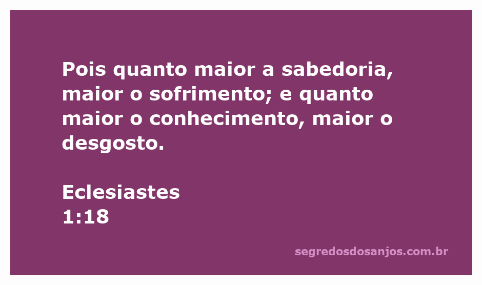 Imagem representativa da sabedoria e do sofrimento, ilustrando Eclesiastes 1:18.
