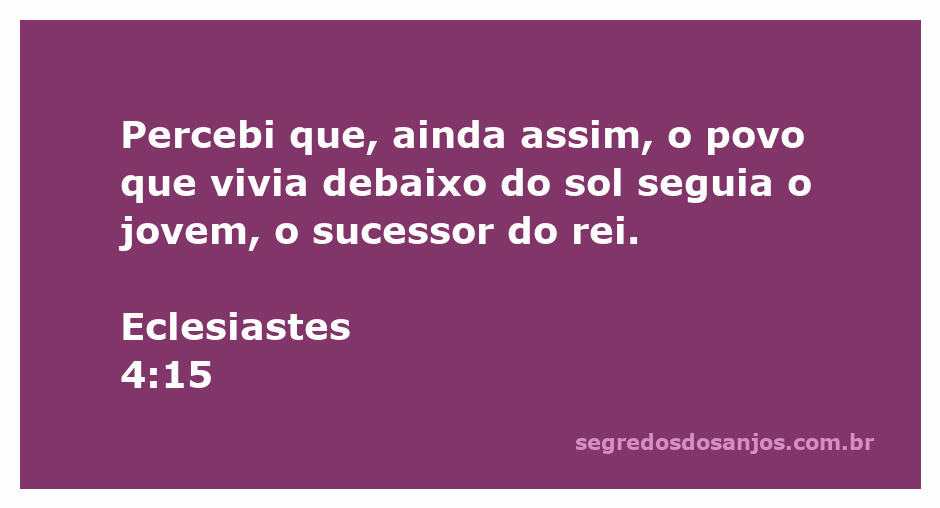 Ilustração representando Eclesiastes 4:15, destacando a sucessão de liderança sob o sol.