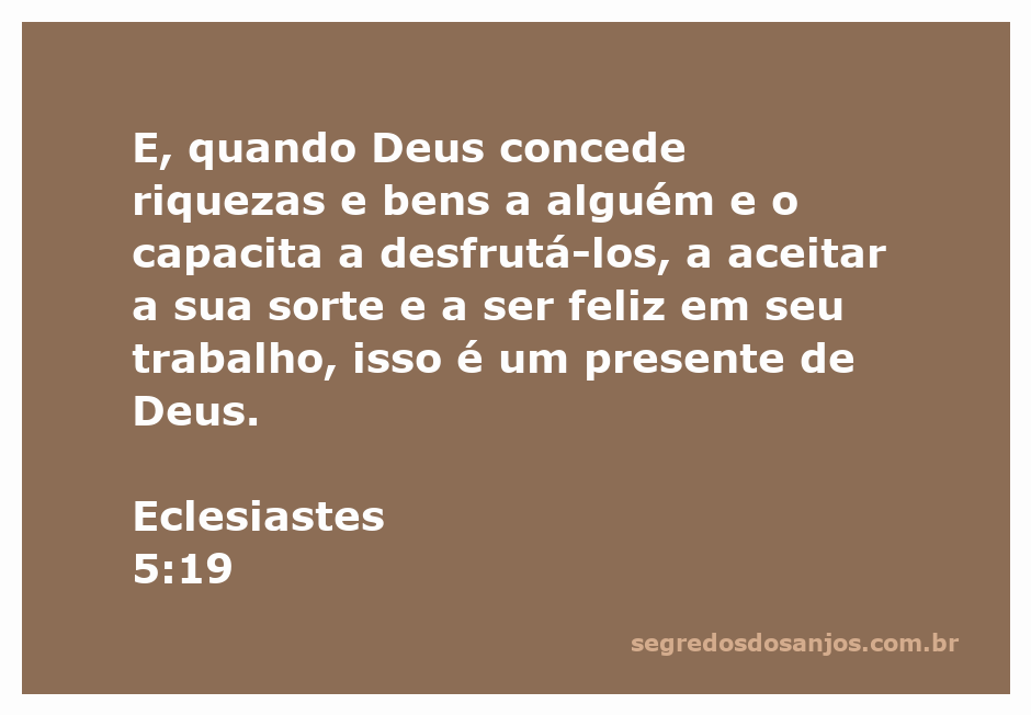 Imagem representativa de riquezas e felicidade, simbolizando a bênção de Deus conforme Eclesiastes 5:19.