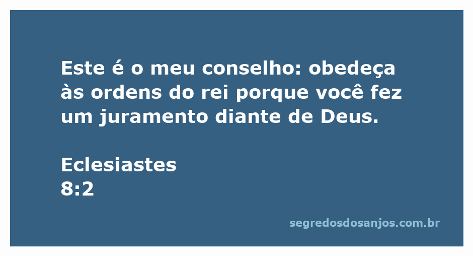Imagem representativa do versículo Eclesiastes 8:2, que fala sobre a obediência às ordens do rei e o juramento diante de Deus.