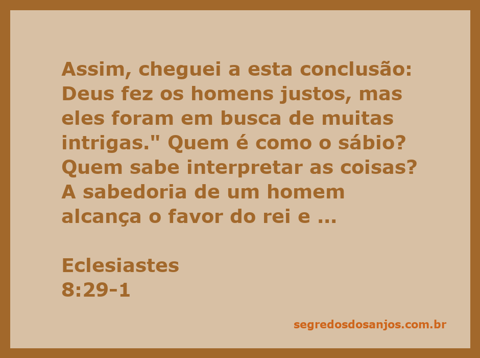 Ilustração da sabedoria e justiça conforme Eclesiastes 8:29-1, destacando a busca humana por intrigas e a importância da sabedoria.