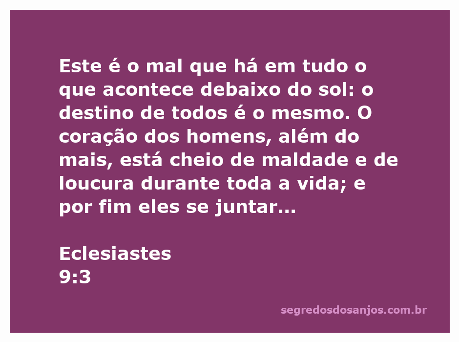 Eclesiastes 9:3 - Representação da reflexão sobre a vida e a morte, mostrando a igualdade do destino humano sob a perspectiva bíblica.