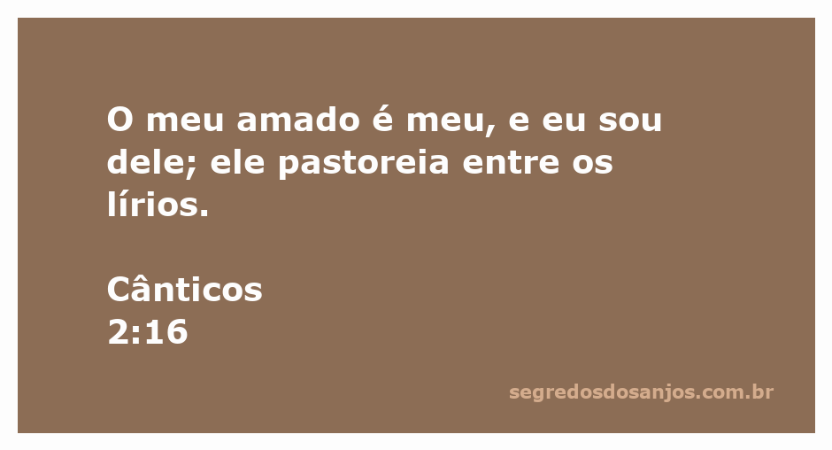 Uma imagem representativa da relação amorosa descrita em Cânticos 2:16, com lírios ao fundo.