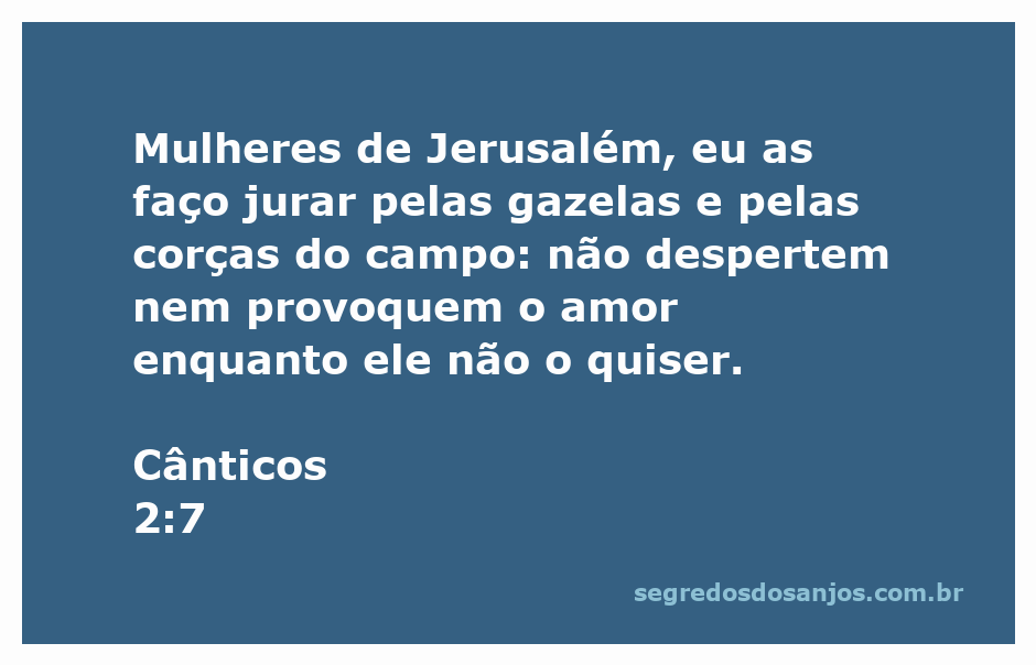 Uma representação artística de Cânticos 2:7, com uma mulher em um campo rodeado por gazelas e corças, simbolizando amor e paciência.