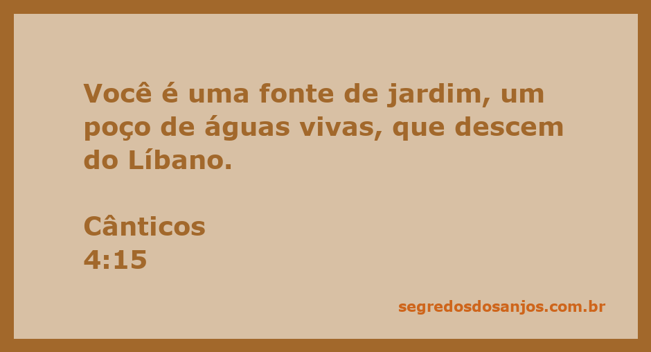 Imagem simbolizando uma fonte de jardim e um poço de águas vivas, representando a passagem de Cânticos 4:15.