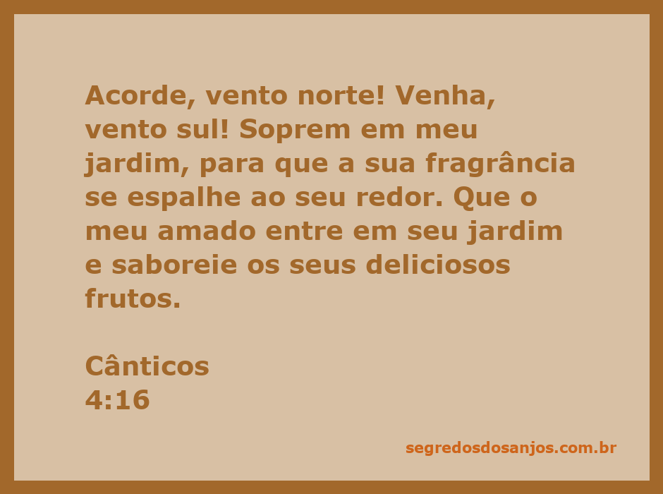 Ilustração de um jardim exuberante com vento soprando, simbolizando amor e fragrância.