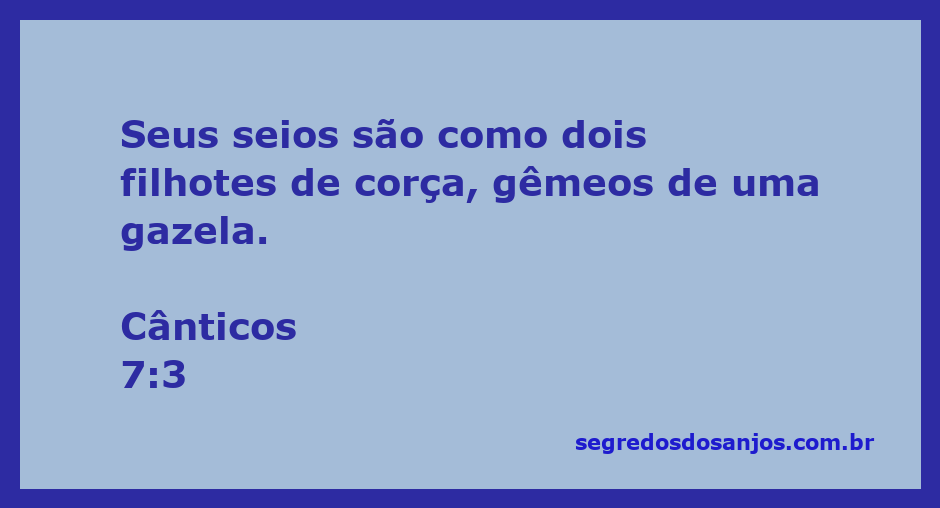 Imagem representativa de Cânticos 7:3, mostrando a beleza e a graça associadas à metáfora dos seios como filhotes de corça.