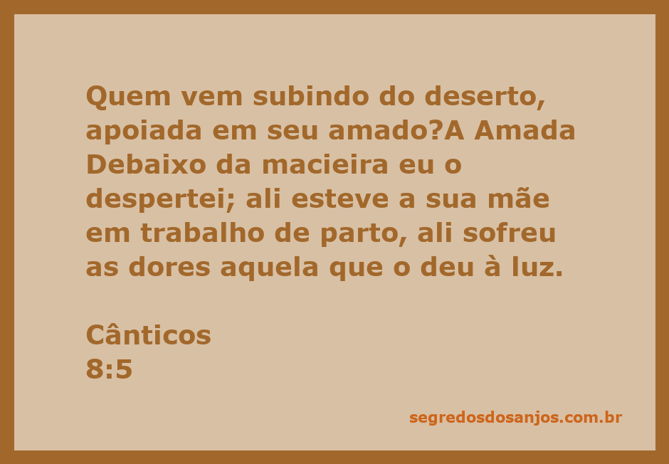Imagem de uma figura feminina subindo do deserto, apoiada em um homem, simbolizando amor e apoio, com uma macieira ao fundo.
