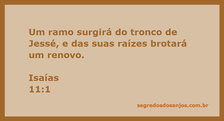 Um ramo verdejante brotando do tronco de Jessé, simbolizando a esperança e o renovo.