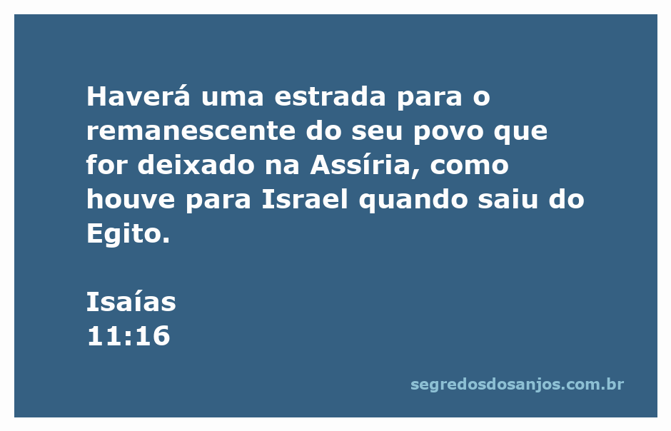 Estrada simbólica representando a jornada do povo de Israel na Assíria conforme descrito em Isaías 11:16.