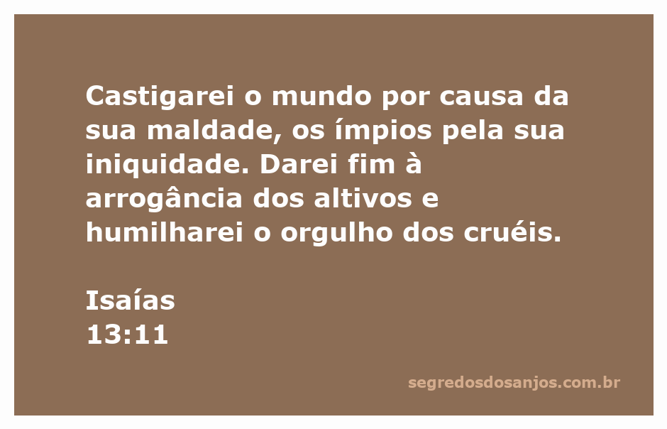Imagem representativa do versículo de Isaías 13:11, simbolizando juízo e arrependimento.