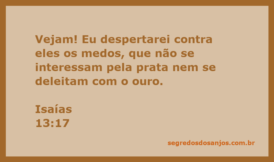 Imagem representativa da passagem Isaías 13:17, simbolizando o despertar dos medos.