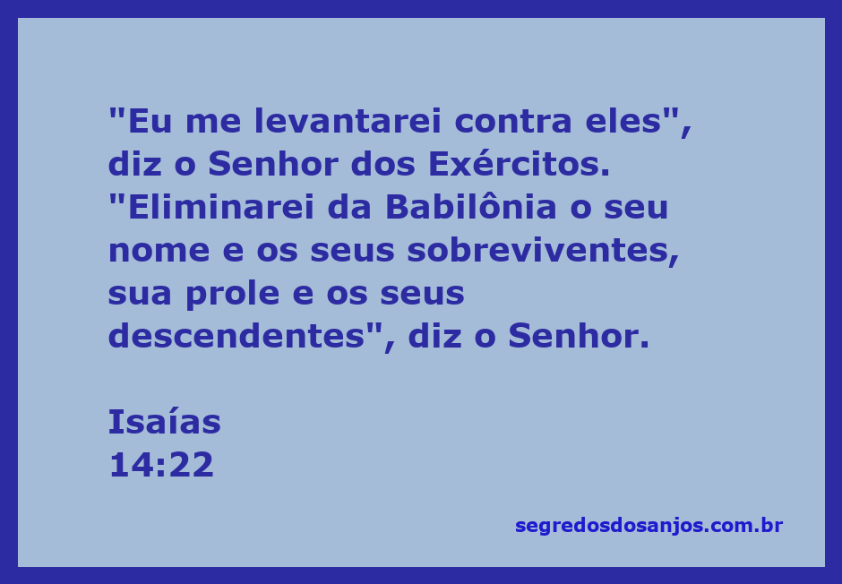 Imagem representativa da passagem de Isaías 14:22, mostrando o juízo de Deus contra Babilônia.
