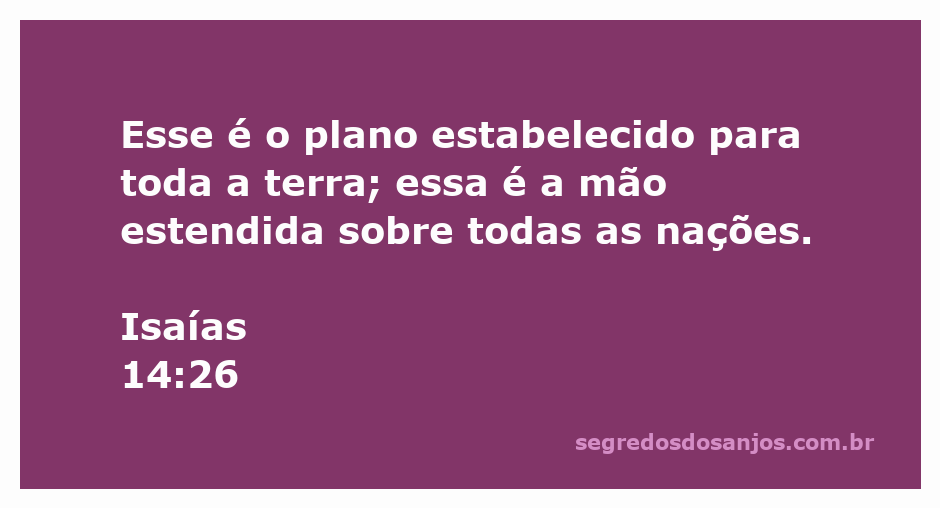 Ilustração do versículo Isaías 14:26, representando o plano divino sobre a terra e as nações.