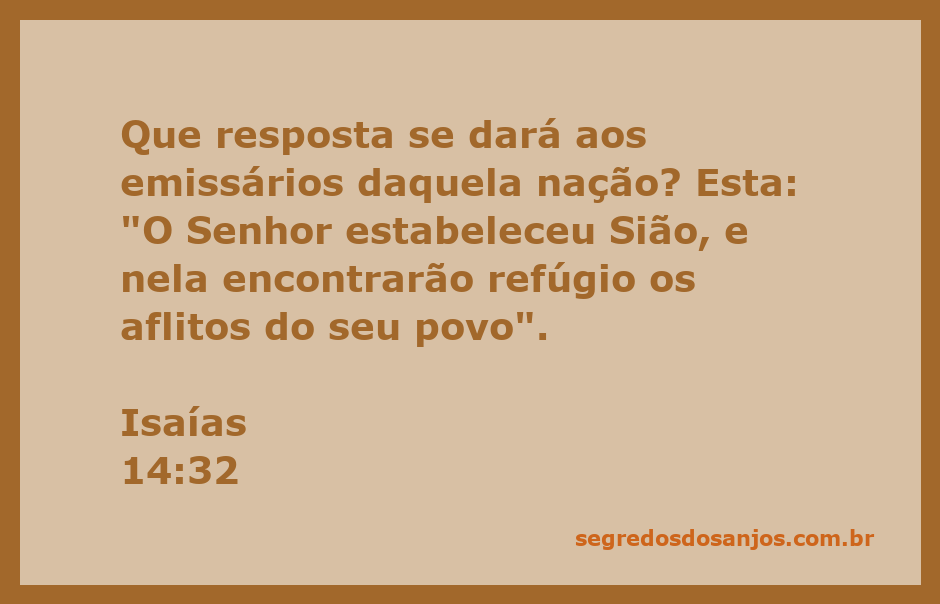 Imagem representativa da passagem bíblica Isaías 14:32, destacando a proteção divina sobre Sião.
