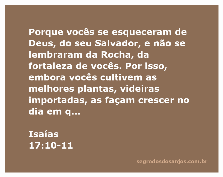 Ilustração representando o versículo de Isaías 17:10-11, enfatizando a importância de lembrar de Deus como a Rocha e Salvador.