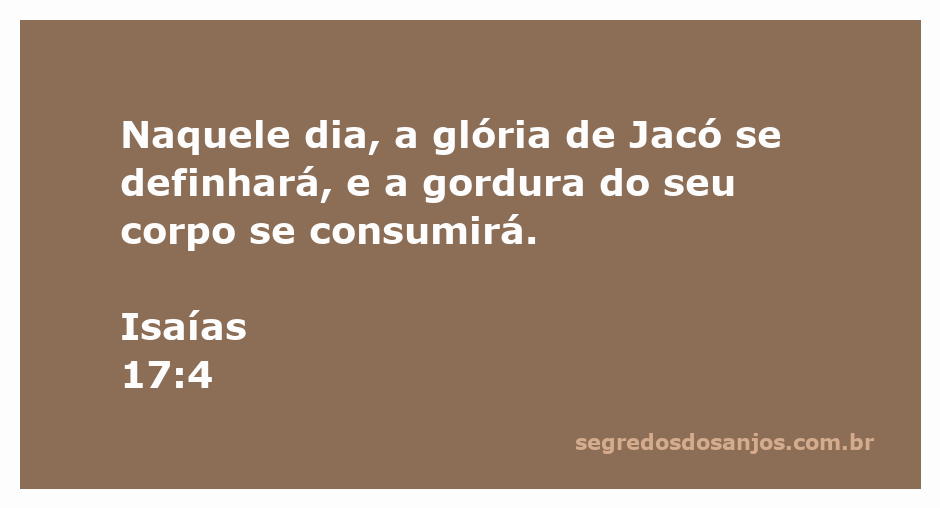 Ilustração representando a passagem de Isaías 17:4, simbolizando a glória de Jacó e sua decadência.