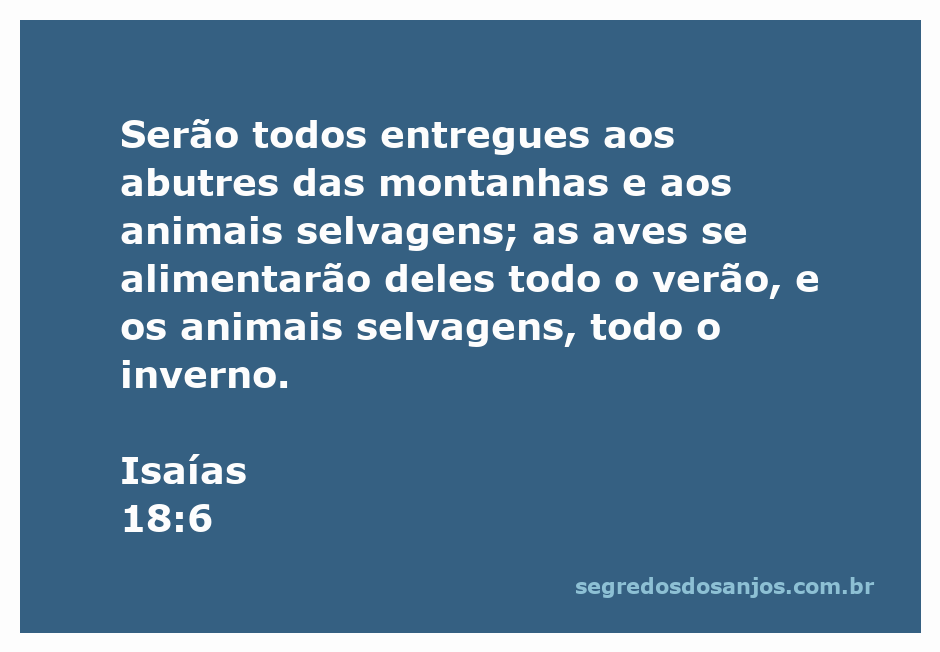 Imagem representativa de abutres e animais selvagens se alimentando, simbolizando a mensagem de Isaías 18:6.