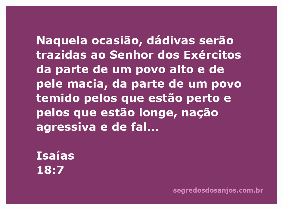Uma representação artística de pessoas trazendo dádivas ao monte Sião, simbolizando a passagem de Isaías 18:7.