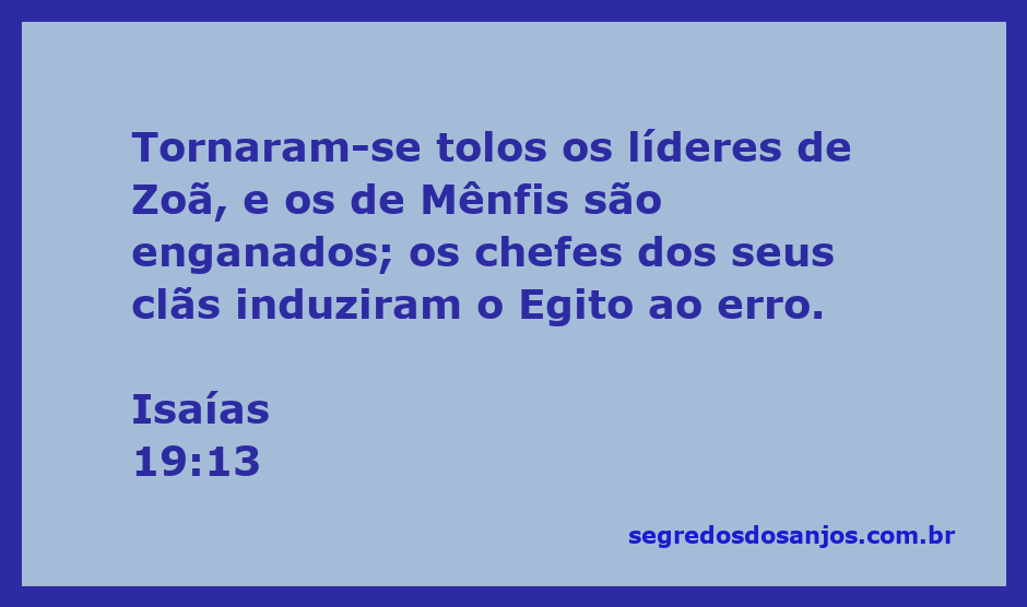 Representação artística dos líderes de Zoã e Mênfis, simbolizando a tolice e o engano no Egito conforme Isaías 19:13.