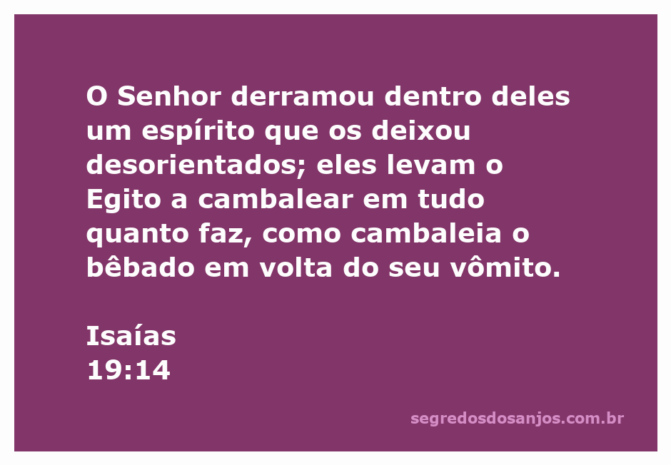 Imagem representativa do versículo Isaías 19:14, mostrando a desorientação e confusão no Egito.