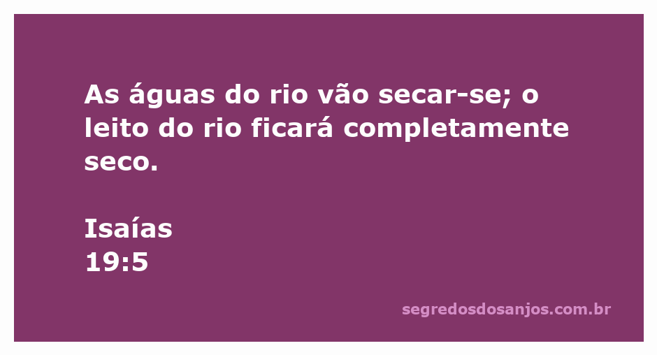 Imagem representativa do rio Nilo seco, simbolizando a profecia de Isaías 19:5 sobre a seca das águas.