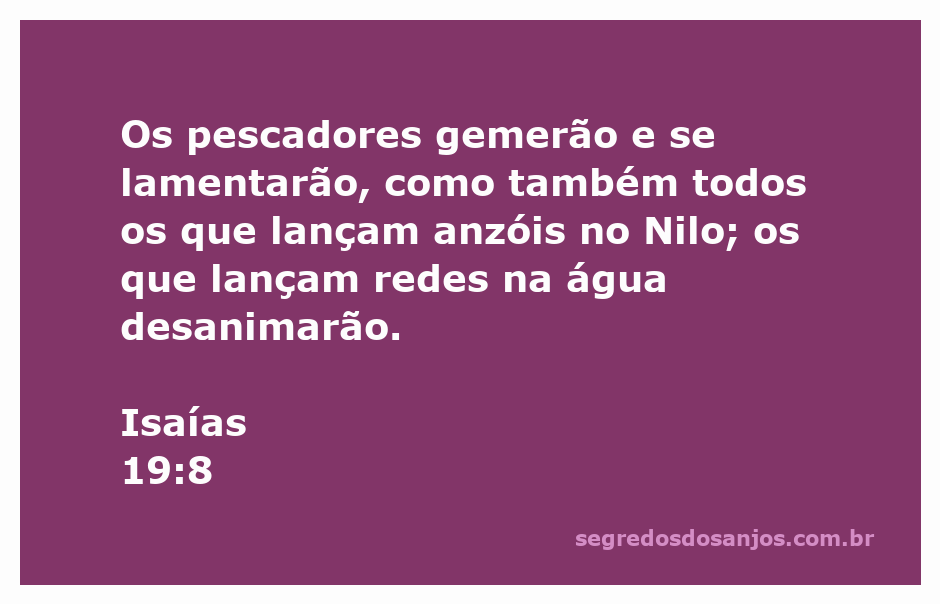 Pescadores tristes à beira do Nilo, representando o lamento de Isaías 19:8.