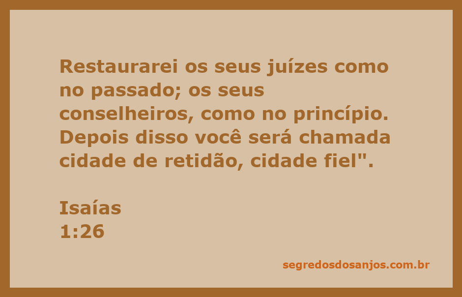 Ilustração representando a restauração da justiça em Isaías 1:26, mostrando juízes e conselheiros fiéis.