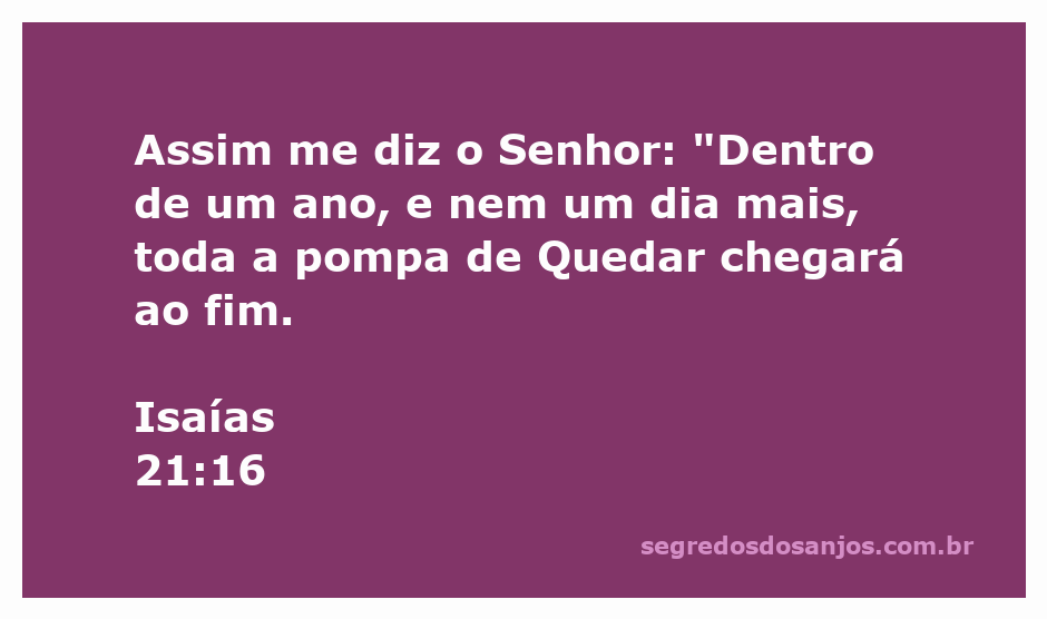 Ilustração do versículo Isaías 21:16 que transmite a mensagem da queda da pompa de Quedar.