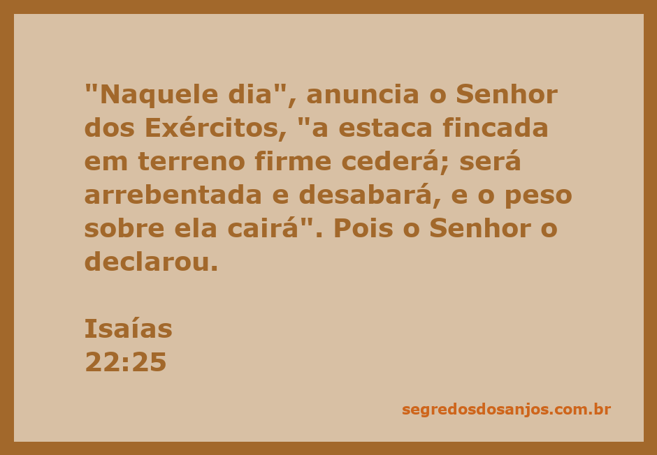 Imagem que ilustra Isaías 22:25, representando a queda de uma estaca em terreno firme, simbolizando a fragilidade das certezas humanas diante do poder divino.