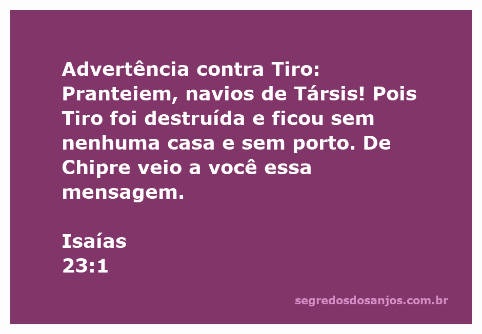 Desolação de Tiro, ilustrando a advertência profética de Isaías.
