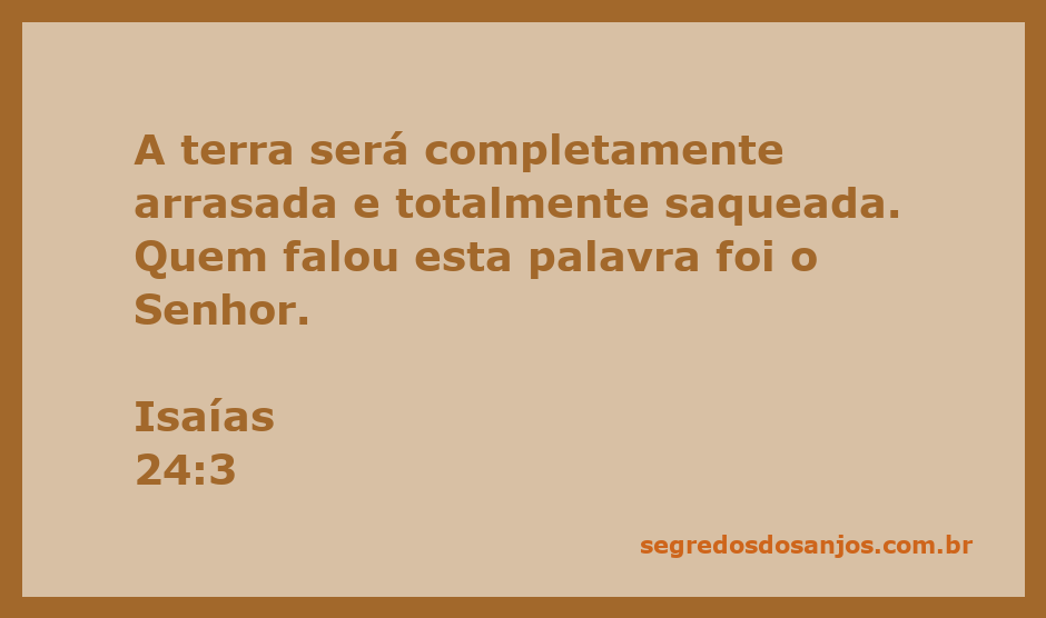 Imagem representando a devastação da terra conforme Isaías 24:3