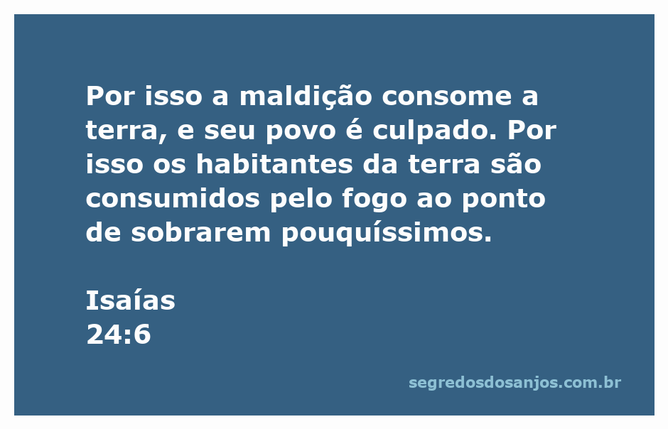 Ilustração da devastação da terra conforme descrito em Isaías 24:6, mostrando a destruição e escassez de recursos.