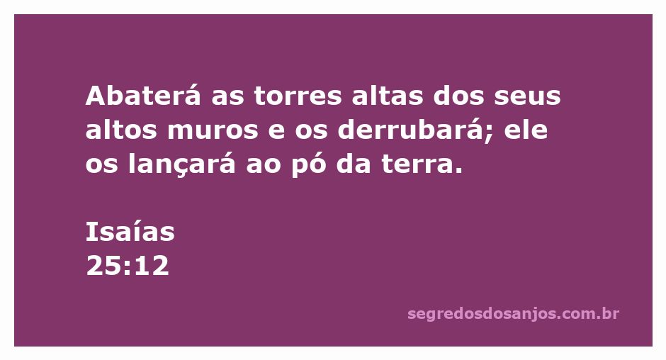 Imagem simbólica representando a destruição de torres altas e muros, ilustrando a passagem de Isaías 25:12