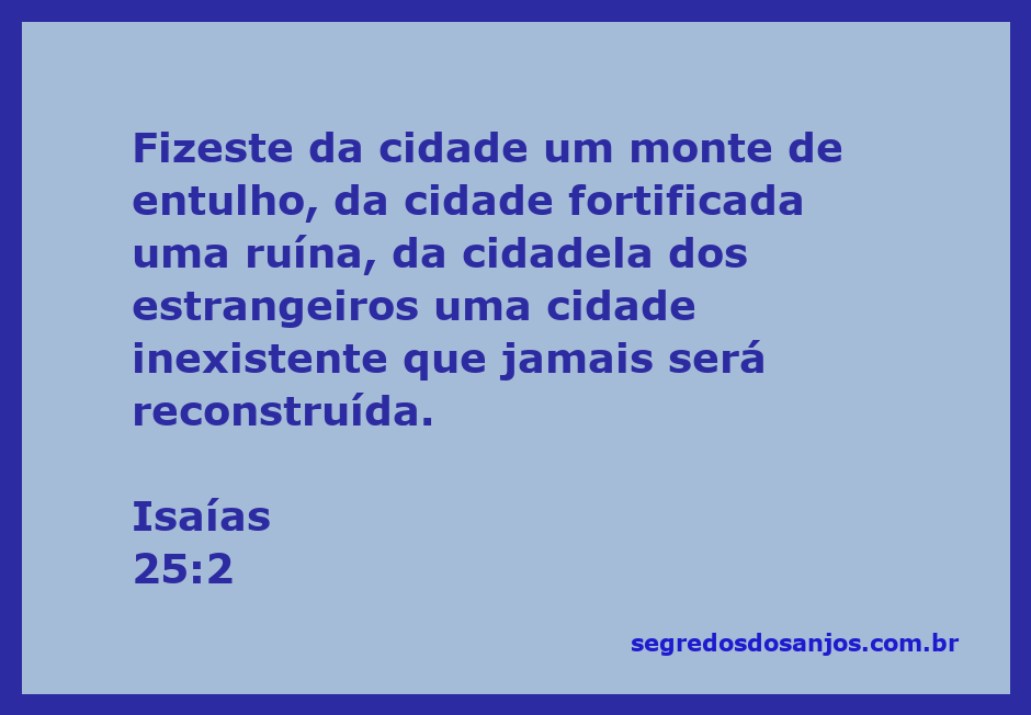 Representação artística da devastação de uma cidade mencionada em Isaías 25:2, simbolizando a ruína e a desolação.