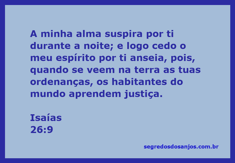 Ilustração representando o versículo de Isaías 26:9, com uma pessoa contemplando a noite e buscando a justiça divina.
