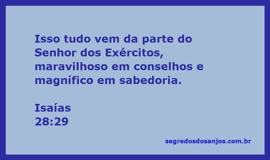 Imagem representativa de Isaías 28:29, destacando a sabedoria e os conselhos do Senhor dos Exércitos.